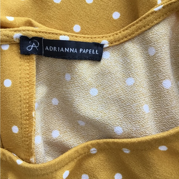 Andrianna Papell Long Sleeved Blouse Yellow Size Medium Like New $26 - Picture 5 of 9